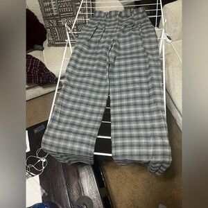 Wilfred The Effortless Pant - Twill Blue and Gray Checkered